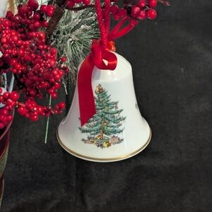 Spode Bell Ornament, Christmas Tree.  4th In Collector's Series